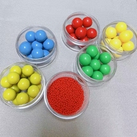 Billes en plastique colorées solides de calibre 50 68 43, de couleur rouge, jaune, bleue, noire, pour jouets Rollon, directement de l'usine