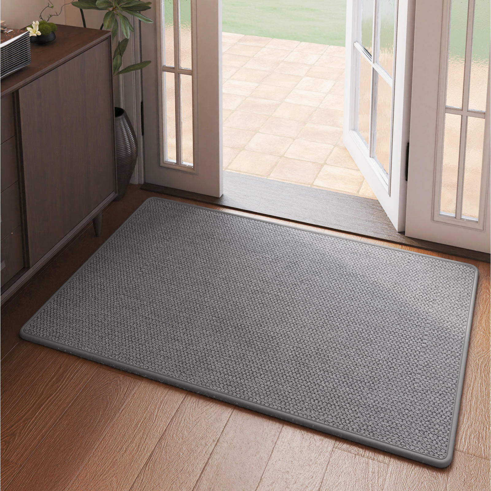 Semelle en caoutchouc velours fer à cheval - gris minimaliste