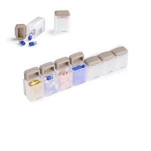 Mini distributeur de pilules en plastique Portable organisateur magnétique hebdomadaire pour <span class=keywords><strong>Amazon</strong></span> 1-Time-a-Day PP boîte de rangement de pilules - Product Image 1