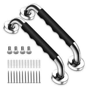 Stainless Steel Silicone Handrail 200Lb Load Capacity Anti Slip Bath Toilet Grab Bar For Elderly Safety Support Rail - Product Image 1