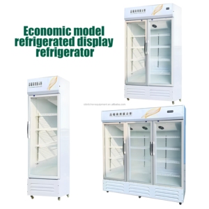 Vitrina refrigerada vertical de 3 puertas sin escarcha para exhibición comercial de frutas y verduras - Product Image 1
