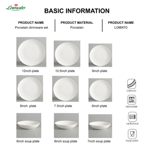 Platos de Cerámica Blancos Clásicos <span class=keywords><strong>para</strong></span> Restaurante, Venta al Por Mayor de Fabricante Chino, Platos <span class=keywords><strong>para</strong></span> Cena de Boda, Económicos - Product Image 4