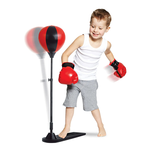 Sac de sable de boxe à pédale pour enfants personnalisé <span class=keywords><strong>avec</strong></span> <span class=keywords><strong>gants</strong></span> de boxe balles de vitesse réflexes sac de boxe pour enfants - Product Image 1