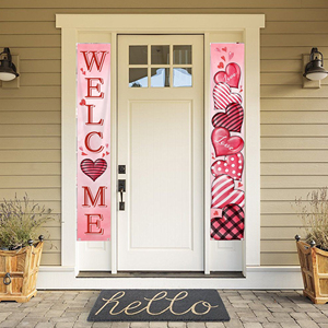 Happy Valentine's Day Polyester Door Curtain 30*180cm Festive <b>Banners</b> for Home Decor - Product Image 5