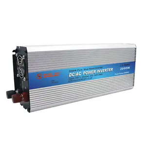 Inverter Daya Gelombang Sinus Murni, Inverter Daya 2KW Konverter DC 12V 24V Ke AC 2000 V 3000 V 110V 120 Watt 220 W/2000 W