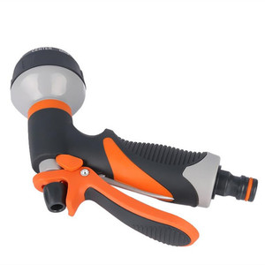 Pistolet <span class=keywords><strong>de</strong></span> pulvérisation pour tuyau d'arrosage 10-en-1 en métal haute pression avec valve à commande au pouce pour bricolage - Product Image 4
