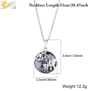 <span class=keywords><strong>CSJA</strong></span> – pendentif en cristal d'éléphant Animal mignon, collier de charme en pierre naturelle de guérison Reiki pour femmes H018 - Product Image 6