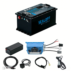 SEALOFF 智能 51.52V 高尔夫球车电池 150AH 7.68kWh LiFePO4 固态可充电电池组，带 BMS，4000 次循环寿命 - Product Image 2