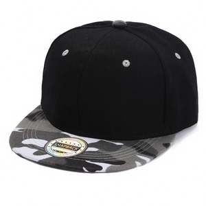 Proveedores de alta calidad Sombreros Snapback con logotipo bordado personalizado liso negro - Product Image 2