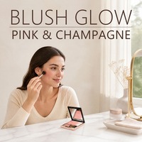 Palette de fard à joues à marque privée, dégradé rose, haute pigmentation, végétalien, longue tenue, poudre scintillante, vente en gros