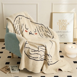 En gros 100% Polyester Super Doux Belle Chien Mignon Dessin Animé Microfibre Tricoté Jeter Couverture Pour Canapé Enfants Cadeaux CEG - Product Image 3
