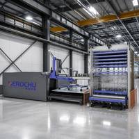 Système d'automatisation robotique intelligent HEROCHU pour le chargement et le déchargement de plaques verticales laser dans un système d'entrepôt automatisé
