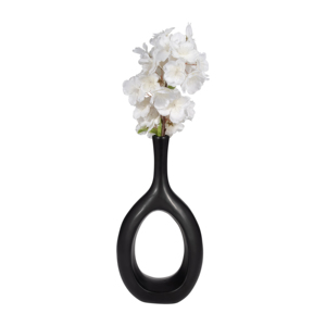 Vaso in Ceramica Curvo con Apertura a Taglio, Vaso Moderno per Fiori, Decorazione per Soggiorno, Camera da Letto, Esposizione Domestica, Arredamento d'Interni - Product Image 4