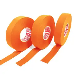 Pita harness panas tinggi tesa tahan aus pita kain harness kabel otomotif hewan peliharaan hitam & oranye 51036