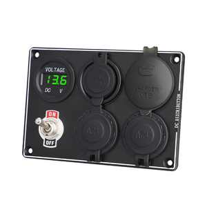 Chargeur de voiture double USB, <span class=keywords><strong>prise</strong></span> 12V, panneau d'interrupteur marin 22.5W + 22.5W, vente en gros - Product Image 2