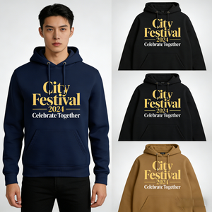 Sudaderas Personalizadas para Eventos de Equipo, Bordado Invernal, Impresión en Serigrafía, Mezcla de Algodón <span class=keywords><strong>y</strong></span> Poliéster, Cómodas, Atléticas, para Carreras de 5K <span class=keywords><strong>y</strong></span> Eventos Comunitarios - Product Image 1