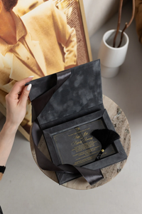 Invitations de <span class=keywords><strong>mariage</strong></span> vert olive élégant velours Invitation en boîte Suite sur mesure verdure acrylique boîte d'invitation de <span class=keywords><strong>mariage</strong></span> ensemble - Product Image 6