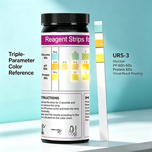 Bandelettes de test <span class=keywords><strong>urinaire</strong></span> URS-3 de haute qualité pour l'analyse de la glycémie, des protéines urinaires et des infections urinaires (3 paramètres) - Product Image 2