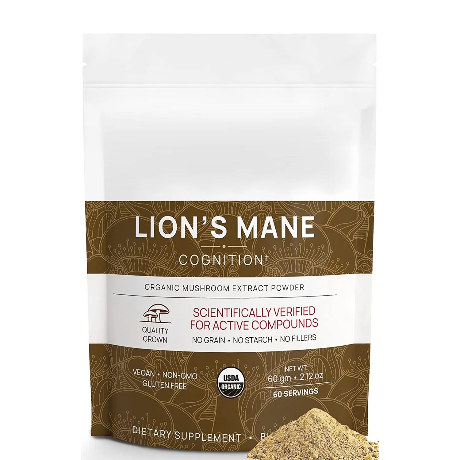 OEM Lion's Mane Mushroom Powder Organic Lions Mane Mushroom Extract Powder for Memory Focus