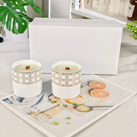 Nouvelle bougie parfumée de Noël de luxe haut de gamme européenne, bougie de dîner, emballage de coffret cadeau haut de gamme