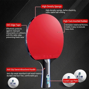 Raquettes de tennis de table professionnelles avec manche en bois, caoutchouc 3 étoiles, <span class=keywords><strong>raquette</strong></span> de <span class=keywords><strong>ping</strong></span>-<span class=keywords><strong>pong</strong></span> de bonne qualité - Product Image 5