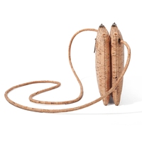 Sacs en Liège Naturel Vente en Gros pour Femmes Mini Sac Bandoulière Doré Double Fermeture Personnalisé Sac à Écologique Léger