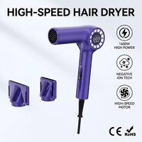 Sèche-cheveux ionique BP470 à tension universelle, température numérique, 3 embouts, nettoyage automatique, mémoire, léger, pour la maison, les voyages et les salons