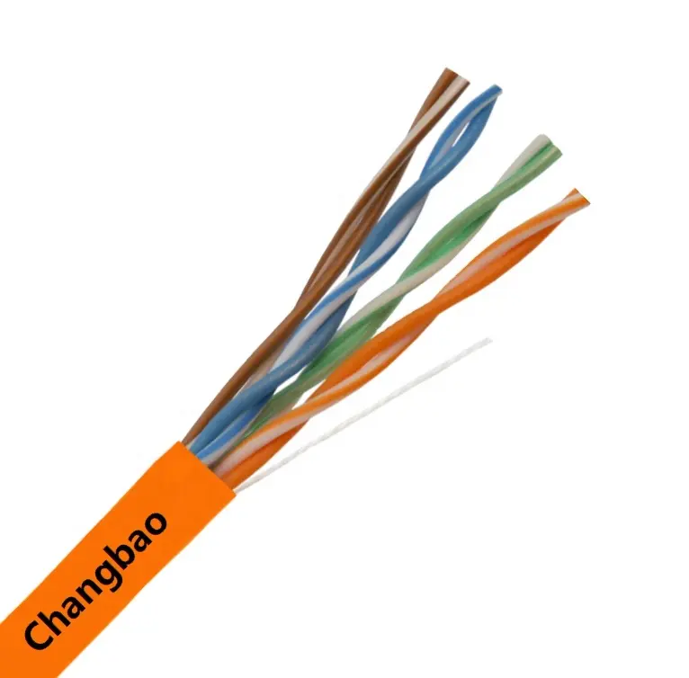 Changbao certified CAT 5 CMP rated twisted pair CAT 5E cable FTP UTP plenum lan network ethernet cables CAT5 CAT5E cable