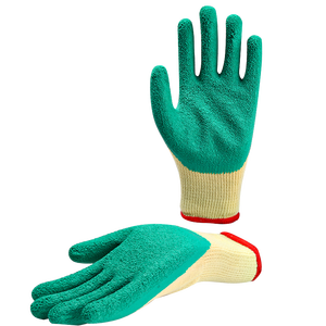 21s 5 Hilo Nuevos materiales Guante DE TRABAJO recubierto de látex con forro de algodón amarillo - Product Image 2