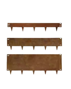 Bordes de Jardín Personalizables de Acero Corten Rústico y Resistente a la Intemperie, Estilo Art Deco, para Uso en Interiores y Exteriores - Product Image 4