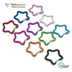 High-quality Aluminum Alloy Five-pointed Star Climbing Pendants and Colorful Star Pendants with <b>Snap</b> <b>Hook</b> - Product Image 5