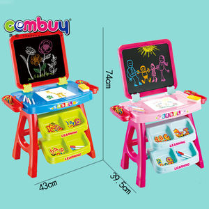Hot penjualan mainan pendidikan set fluorescent 3 in 1 kuda-kuda adjustable anak meja gambar - Product Image 5
