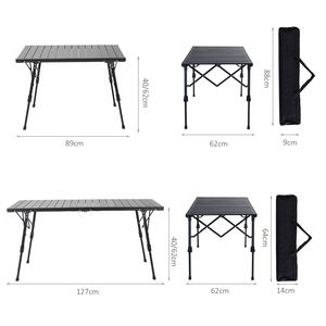 Outdoor Garden Compact Lightweight Aluminum Frame <b>Foldable</b> Egg Roll Camping <b>Table</b> for Coffee Dining BBQ - Product Image 5
