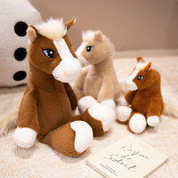 Nouvel arrivage Peluche de cheval jouet Zoo Animal en peluche poupée mignon souvenir mascotte jambes suspendues cheval jouets en peluche
