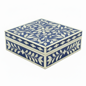Caja de madera India Ramadán Diseño único especial Disponible Caja de nácar Azul índigo para regalar en los países árabes - Product Image 1