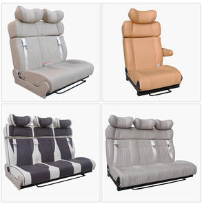 מושב רכב מתקפל מעור דמוי עור AutoLiuma, מושב אחורי לקרוואן, מושב מיטה להמרה - Product Image 5