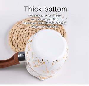 Pintura de superficie de cocina privada, <span class=keywords><strong>maceta</strong></span> de café turco de ebullición rápida de leche de acero inoxidable, flor, D102582 - Product Image 6
