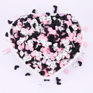 Mélange de cœurs noirs en argile polymère pour Halloween, 1kg, pour décoration d'ongles, bricolage, nail art - Product Image 5