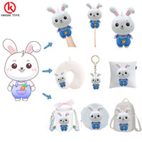 Housse de coussin personnalisée Kinqee de qualité supérieure, motif animal en peluche mignon, ours, chat, léger et doux, coussin en peluche personnalisé