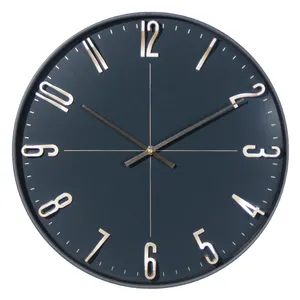Relógio de parede decorativo moderno de 12 polegadas, relógio nórdico de luxo personalizado, grande, silencioso, 3d, de plástico e preto, para sala de estar