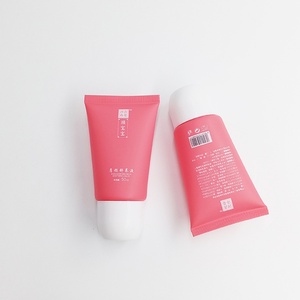 Tube cosmétique de massage de haute qualité de 100 ml de couleur rose, tube de crème à presser avec trois têtes de massage, tubes cosmétiques - Product Image 1