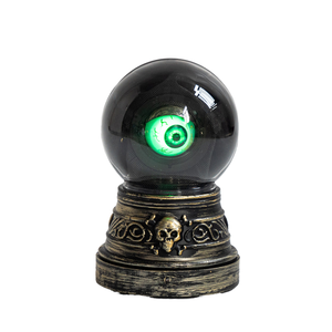 Timbre de Puerta Acrílico con Calavera Espeluznante DAMAI, con Dos Ojos LED Rojos, Función de Voz, Uso en Interiores, Funciona con Pilas AA, para Decoración de Halloween - Product Image 1