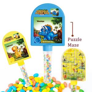 Bonbon Sweet Candy Filled Toys buona vendita Puzzle e labirinto Dinosaur Candy Toys Dulces Con Juguete