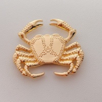 Broche magnétique en forme de crabe, clip pour vêtements sans perforation, accessoire de mode, pour usage quotidien, fêtes, mariages, cadeau personnalisé avec logo, unisexe