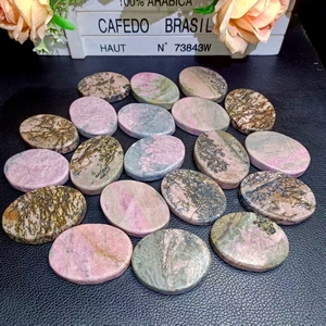 All'ingrosso pietra di lucidatura naturale di alta qualità Rhodonite palma piatta pietra per spirituale o decorazione - Product Image 2
