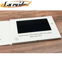 Lecteur vidéo numérique personnalisé avec écran LCD IPS de 7 pouces, avec un style de musique et un matériau en papier pour cartes de vœux de luxe et cadeaux d'affaires
