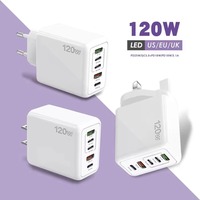 Station de charge USB 120W multi-ports, chargeur de bureau à charge rapide, station d'alimentation pour téléphone, tablette, ordinateur portable, usage commercial