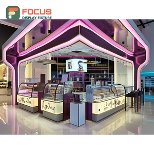 Modern Coffee Display Rack Retail Mug Display <b>Shelf</b> Walnut Finish Cafe Product Display Rack - Product Image 1