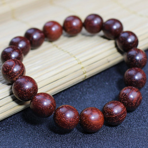 Pulsera de palisandro indio con cuentas redondas de 10 mm, 22 piezas, joyería budista para rezar, para mujer - Product Image 2