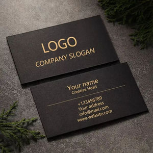 Offre Spéciale : Cartes de Visite et Cartes de Remerciement en Papier Kraft avec Impression de Logo <span class=keywords><strong>Personnalisé</strong></span> et Estampage à Chaud Doré – Faible Quantité Minimale de Commande - Product Image 1